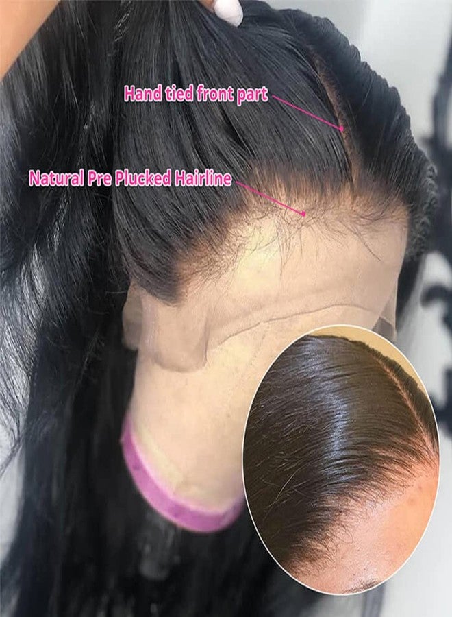 Pizazz Straight Lace Front Wigs Human Hair 180 Density Brazilian Human Hair Wigs for Black Women Pre Plucked Natural Hairline Wigs with Baby Hair 18 inch - Image 2